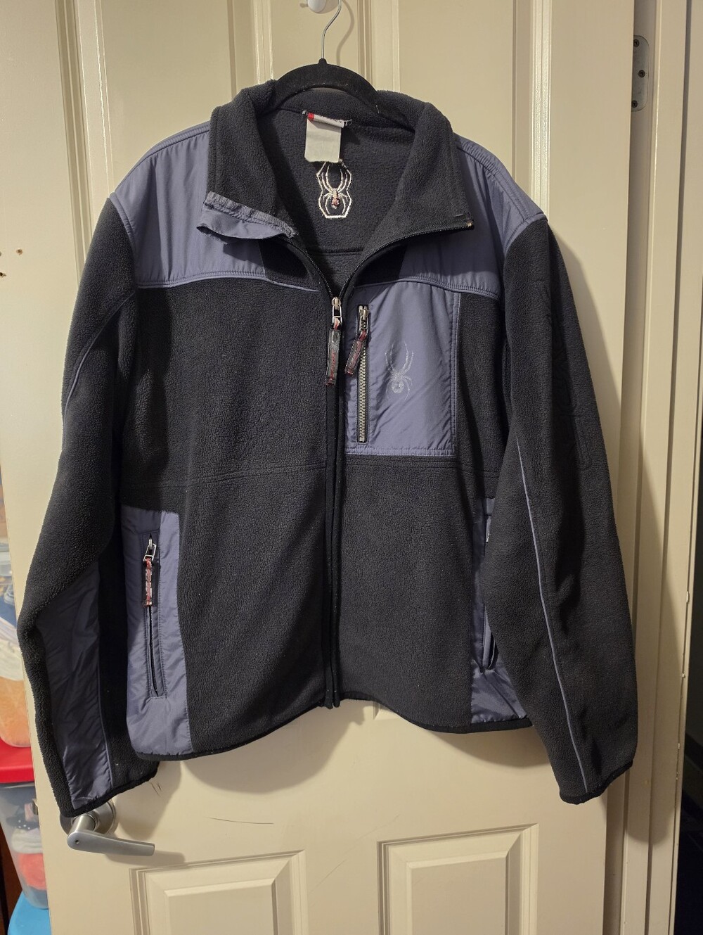 Spyder Men's Black & Gray Fleece Jacket